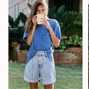 Free People Printed Dogtown Cut Off Shorts